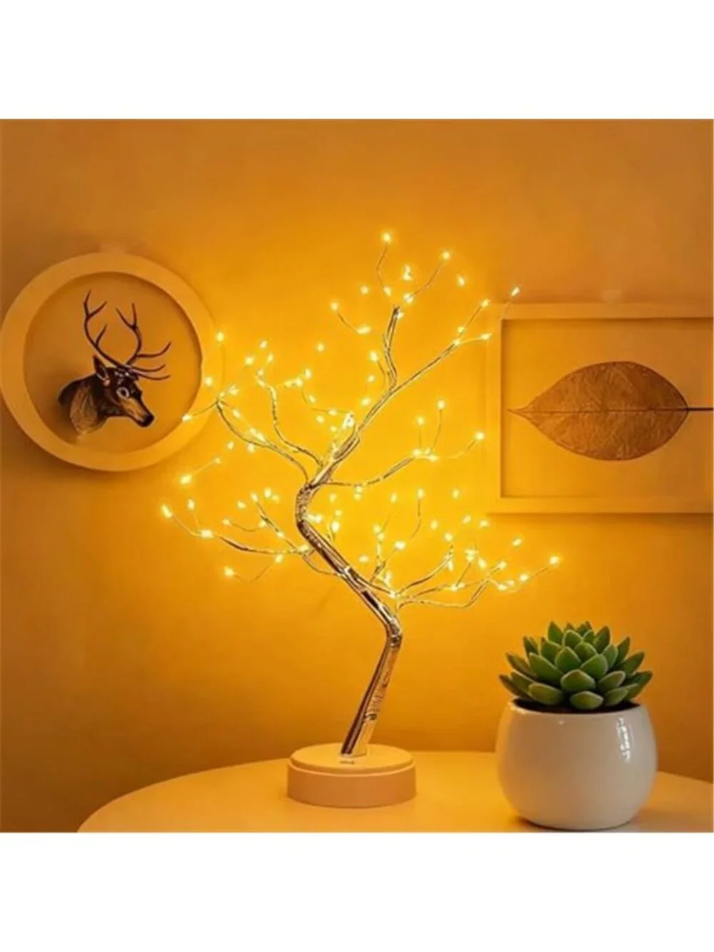 LED Bonsai Tree Light USB Battery Powered Table Lamp Home Decor Night Light